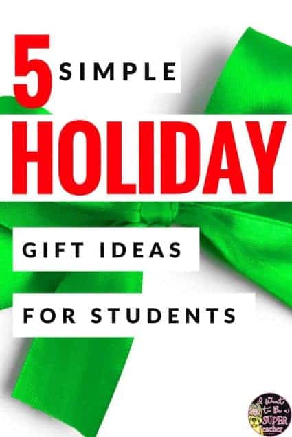 Looking for a simple gift you can get for your class of elementary students? From free printables, to DIY, to Amazon Prime-ing something to your school last minute, you can find the perfect easy "student from teacher" gift with these 5 simple student gift ideas. #christmas #christmasgifts #studentgifts #free #amazon #amazonprime #freeprintables