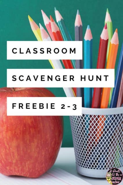 Classroom Scavenger Hunt Freebie