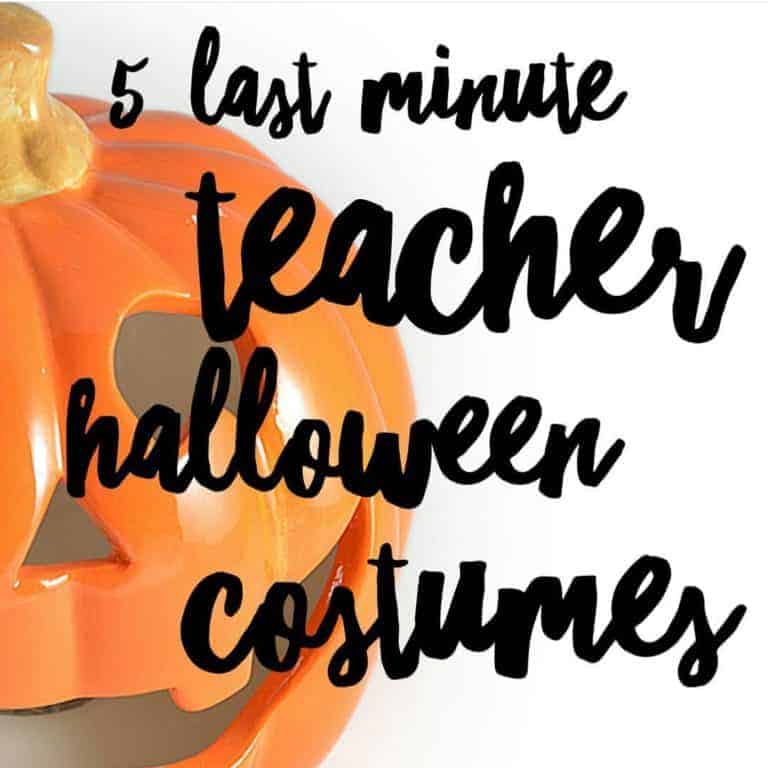 5 simple DIY ideas for teacher Halloween costumes! If you need something easy and creative for yourself or elementary grade level team, check out these super simple DIY costume ideas that can be made with items in your closet! #halloween #diyhalloweencostumes #education #diycostume #teacherhalloweencostumes