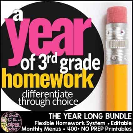 homework ideas for third grade