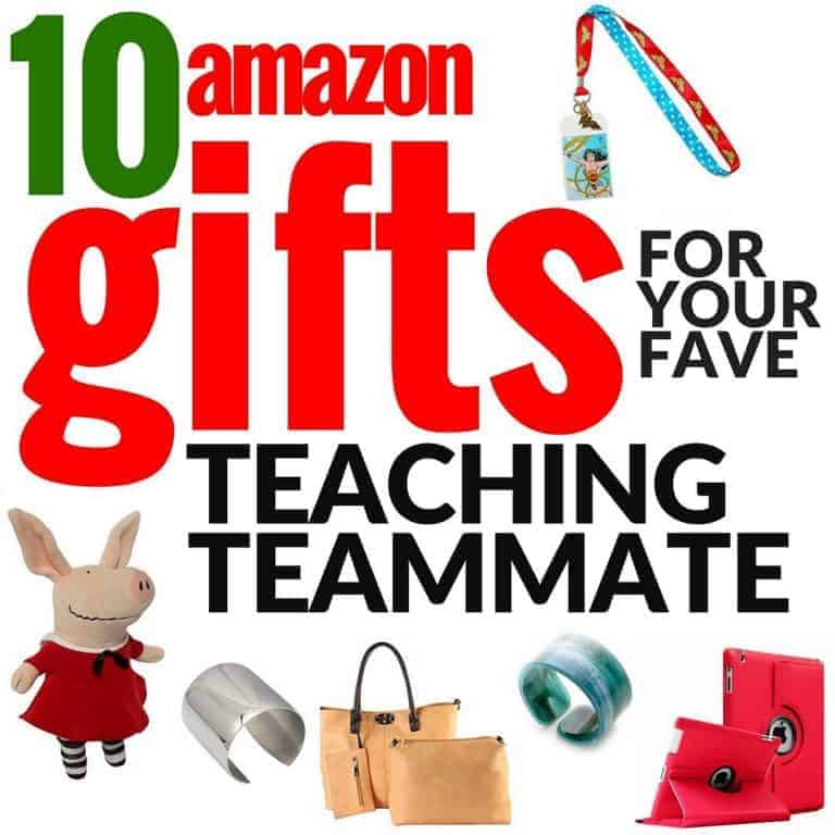 Looking for the perfect Christmas gift for your favorite elementary teacher or teaching teammate? Check out these Amazon gift ideas for Christmas, back to school, birthdays, end of the school year, teacher appreciation, or any holiday you want to get your favorite educator something cute & useful! Even on a budget you can find the perfect present for your fave classroom teacher in these 10 teacher teammate gift ideas! #christmas #christmasgifts #giftideas #Amazon #AmazonPrime #PPHOLIDAY