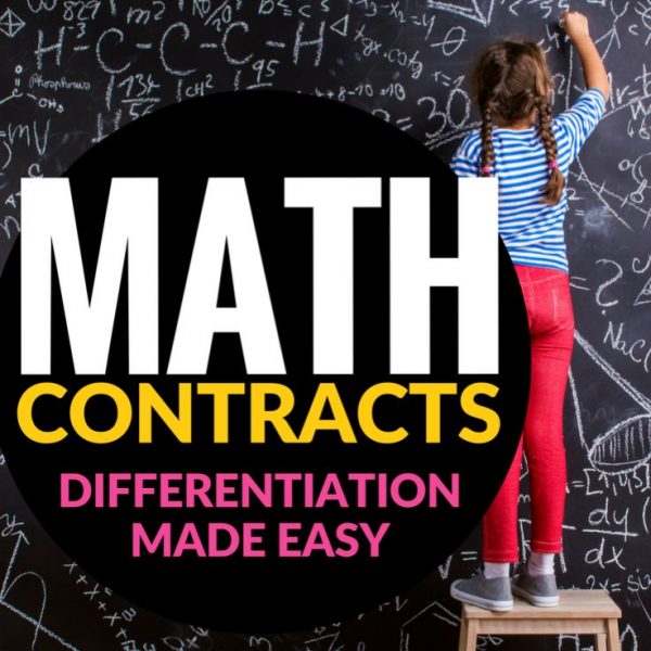 Need an easy way to start challenging those advanced math kids NOW? Try math contracts! A simple strategy for elementary classroom teachers to differentiate for advanced math students. Works in 2nd, 3rd, 4th, or 5th grade classrooms. Click to learn more + get a FREE editable math contract! #education #math #differentiation #freebie #elementaryeducation #elementaryclassroom #freeprintables #teach #teacher