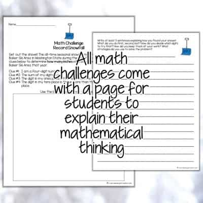 Winter Math Challenges and Brainteasers