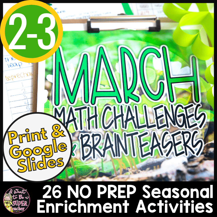 March Math Challenges & Brainteasers