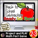 Ready, Set, Show! Back to School Math Game Subtraction Facts