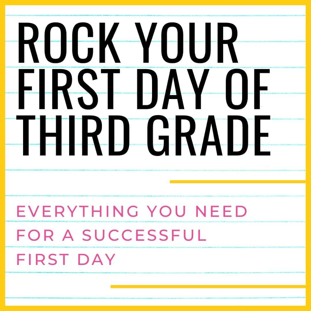 The First Day of Third Grade: A Full Day of Plans for 3rd Grade ...