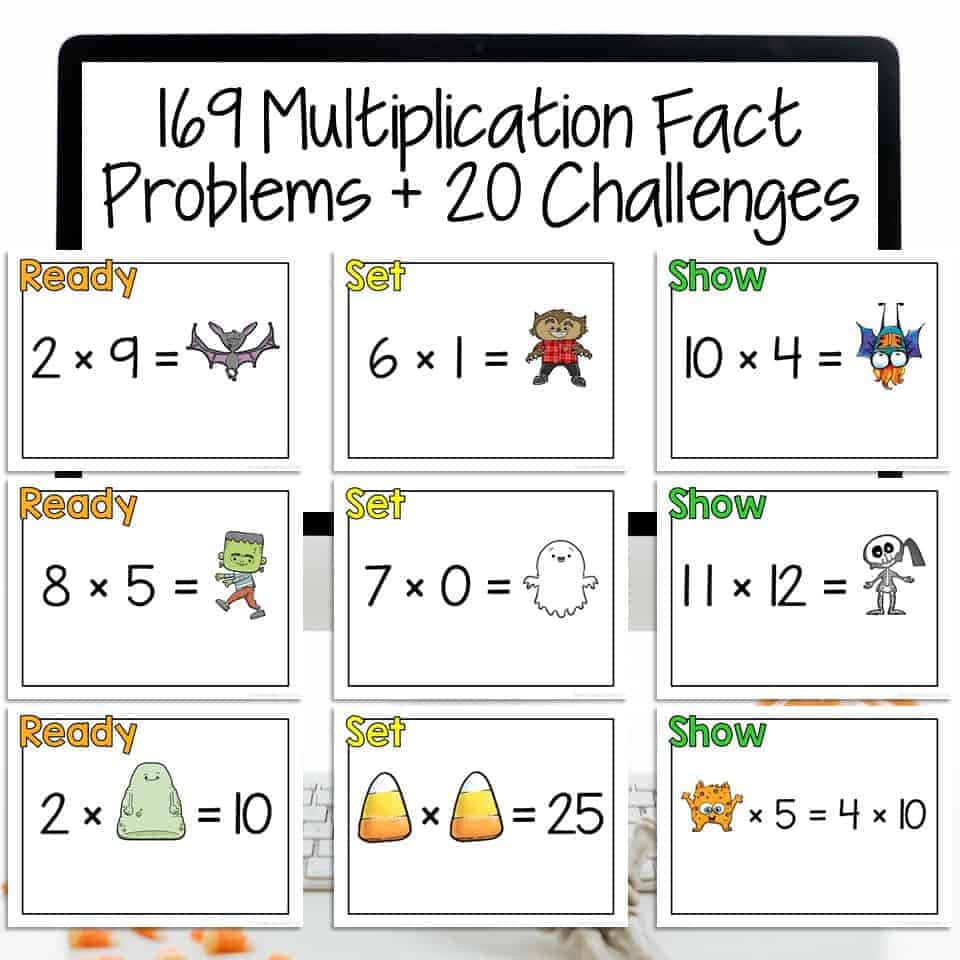 Halloween Multiplication and Division Fact Fluency Boom Cards™