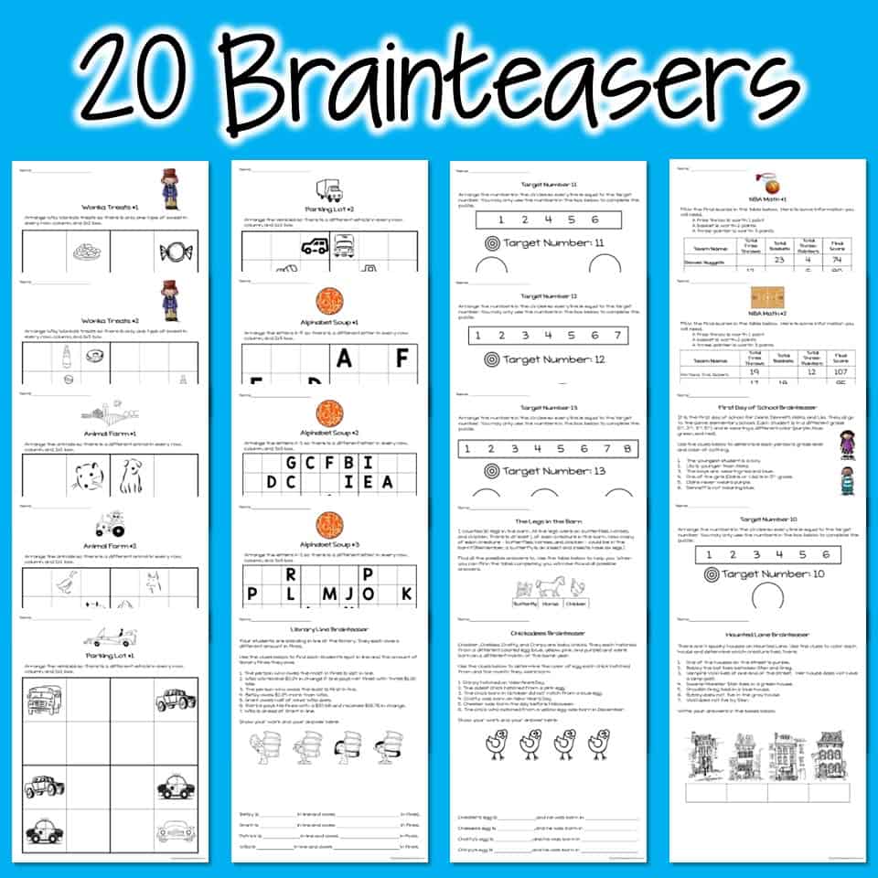 Math Brain Teasers 5th Grade