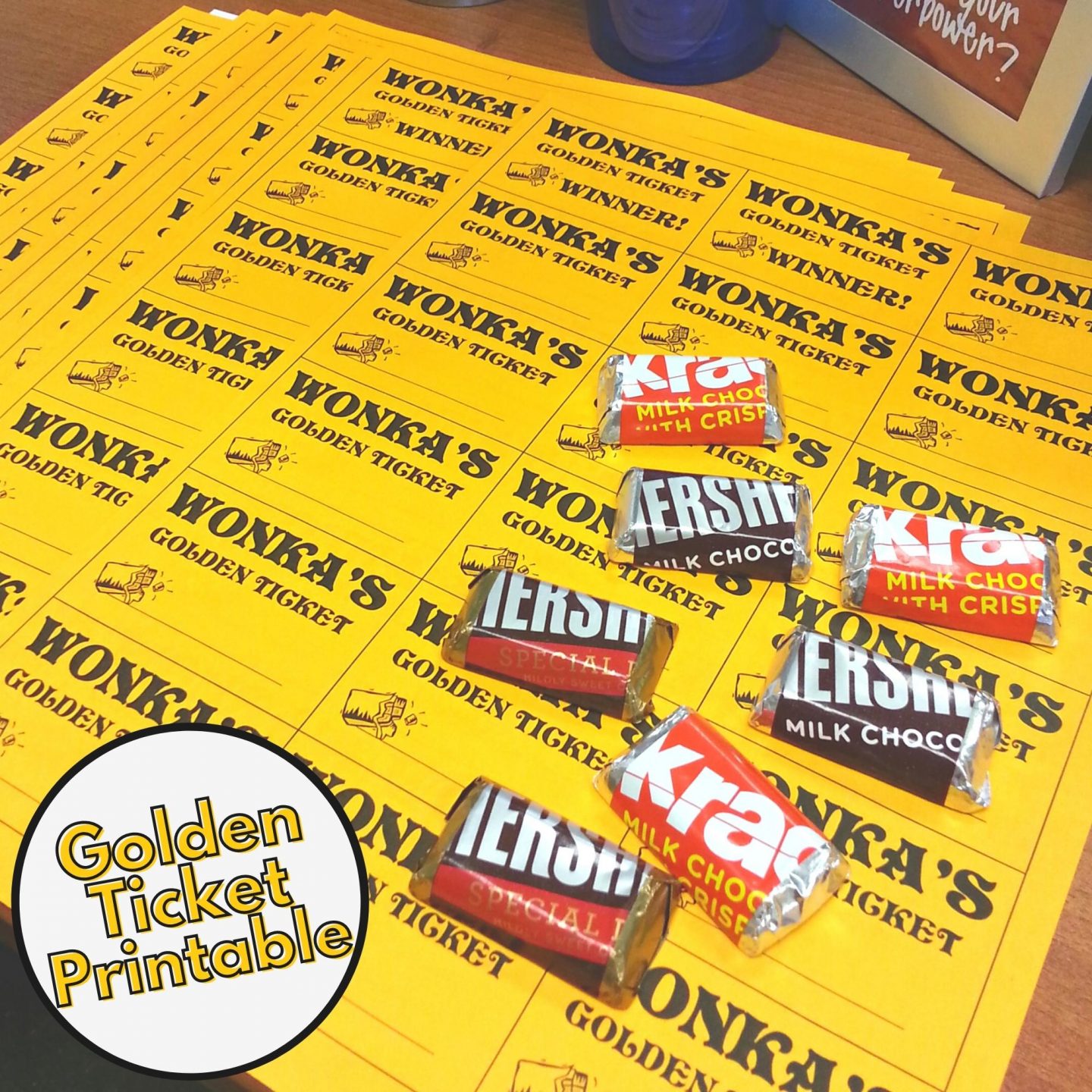 FREE! - Willy Wonka Golden Ticket Template, Resource