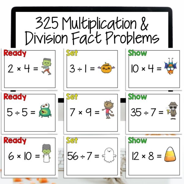 Ready, Set, Show! Halloween Multiplication & Division Facts - Image 4