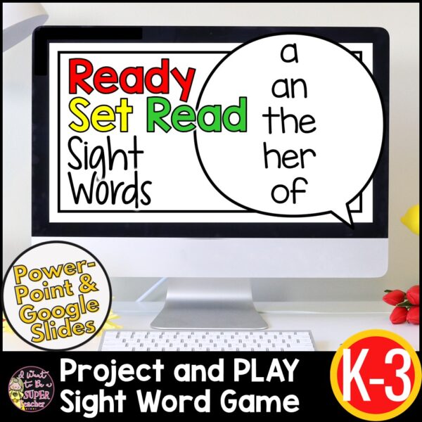 Editable sight words game with Fry and Dolch words for kindergarten to 3rd grade