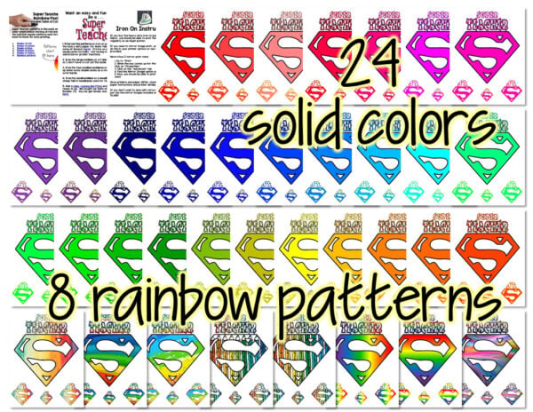 Super Teacher Costume Patterns Rainbow Pack | Easy Teacher Halloween Costume - Image 2